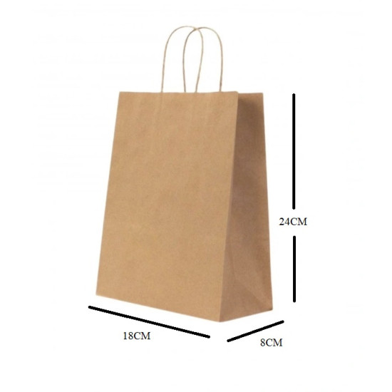 FİRMANIZA ÖZEL BASKILI KRAFT ÇANTA 18x8x24