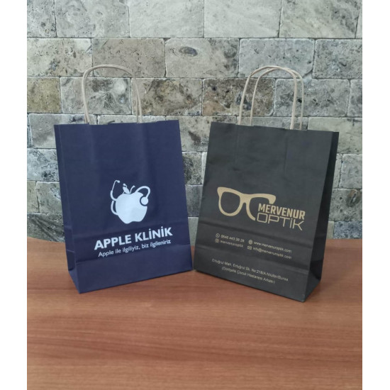 FİRMANIZA ÖZEL BASKILI KRAFT ÇANTA 25x12x31
