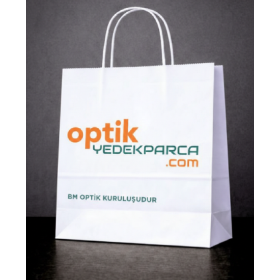 FİRMANIZA ÖZEL UV BASKILI BEYAZ KRAFT ÇANTA