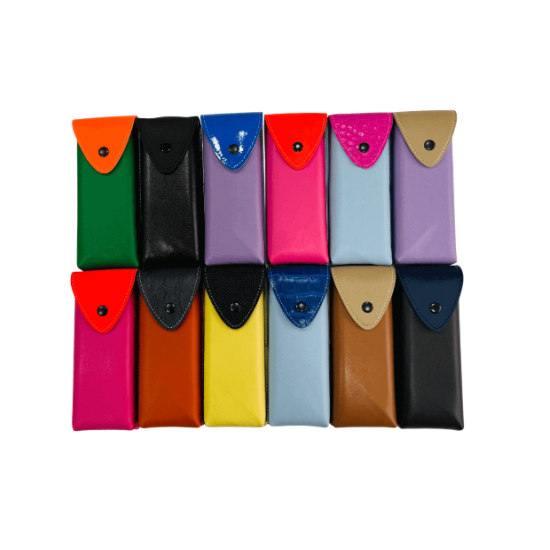 KARIŞIK RENKLİ / KAPAKLI GÖZLÜK KILIFI / 12 ADET