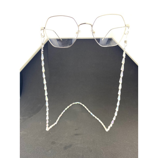 GÖZLÜK ASKISI - SAFİR DAMLA - BEYAZ