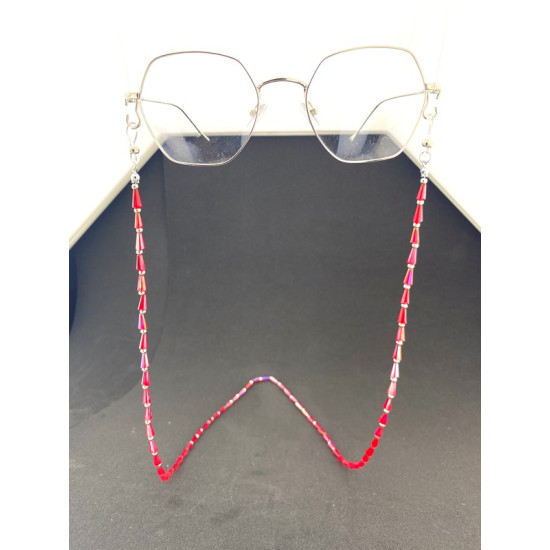 GÖZLÜK ASKISI - SAFİR DAMLA - KIRMIZI